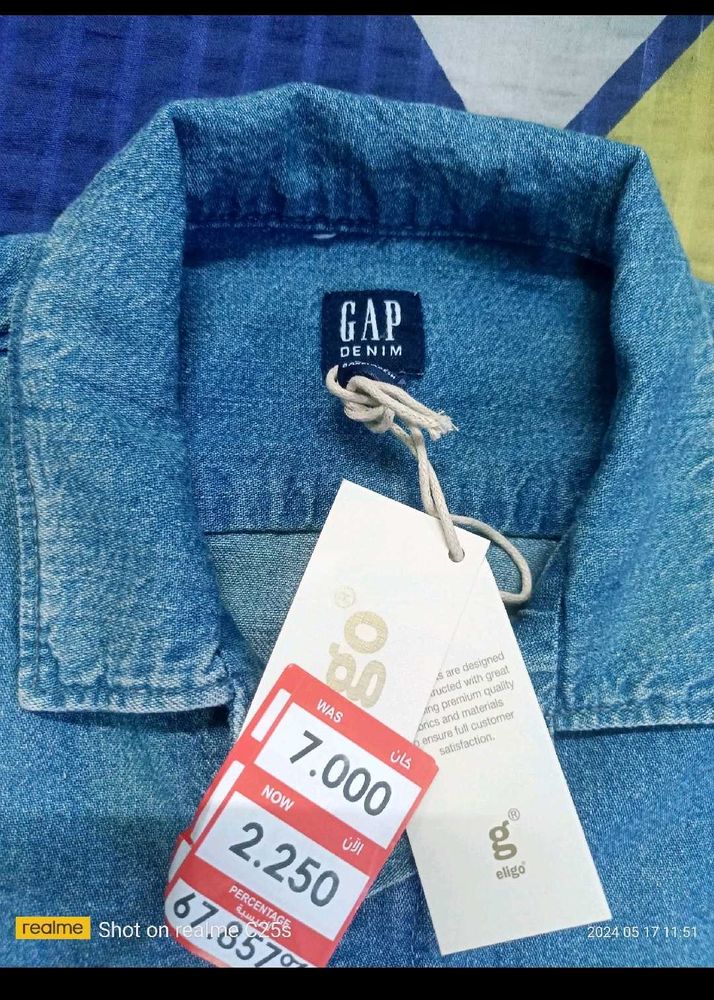 Brand New "GAP" denim Shirt