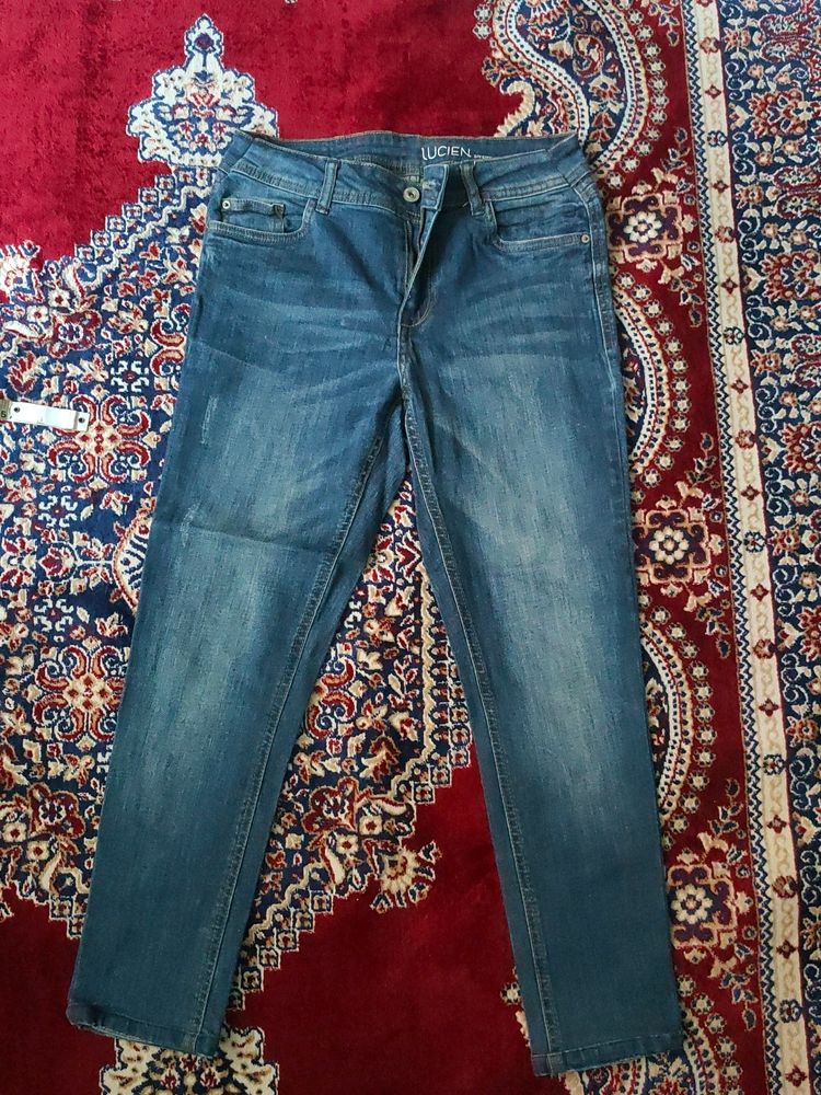 Dark Blue Slim Fit Jeans In Perfect Condition