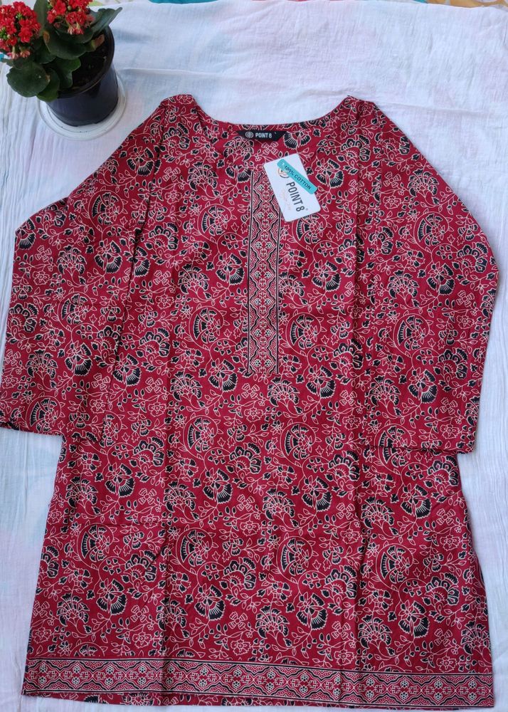 Short Cotton Kurti With Pocket