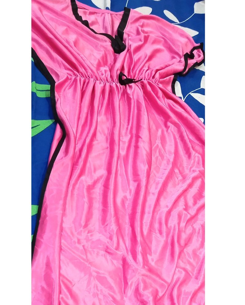 Combo Of Satin Nighty And Girls Dress