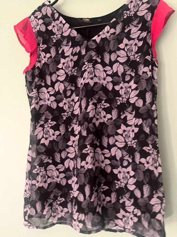 Black And pink Top XS Size - Izabel