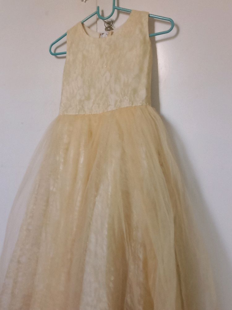 Beautiful Beige Colour Gown For Kids