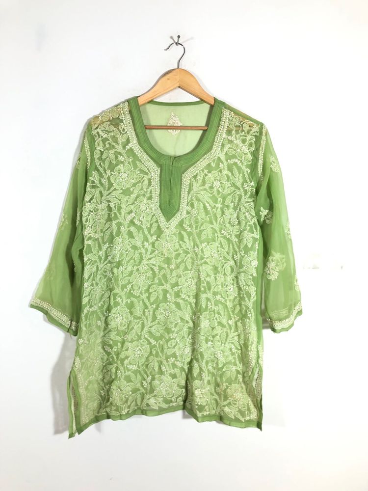 Olive Green Emboridered Top(Women’s)