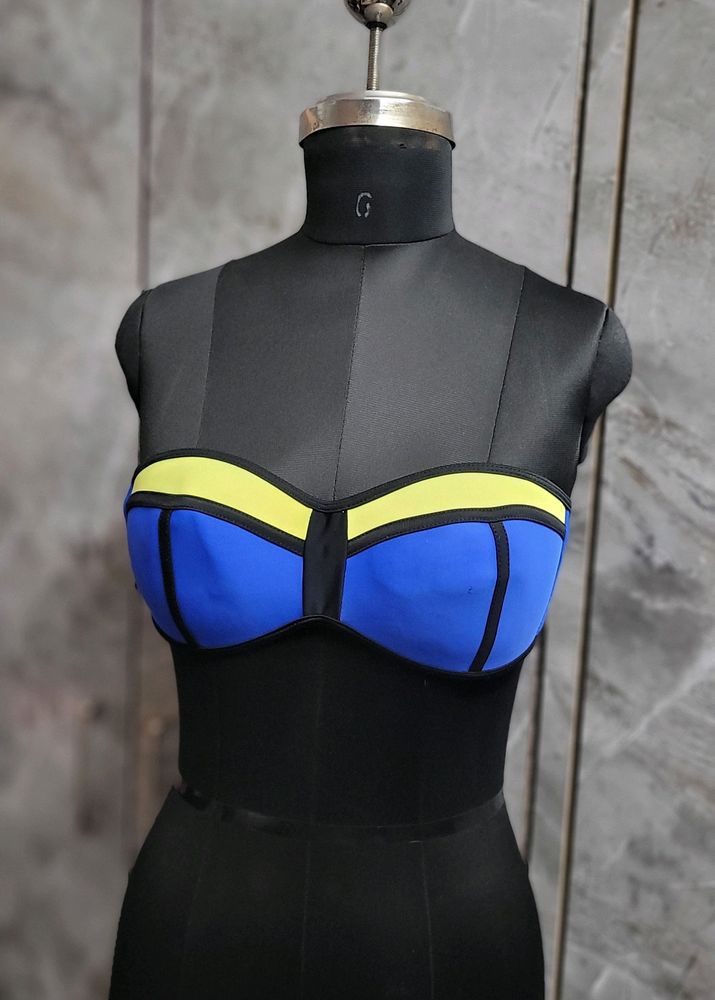 Blue/Yellow Bra