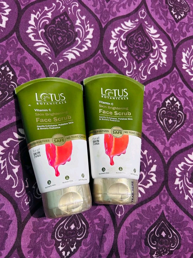 Pack Of 2 Lotus Botanicals Vitamin C Face Scrub