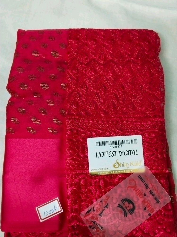 Elegant Red Saree