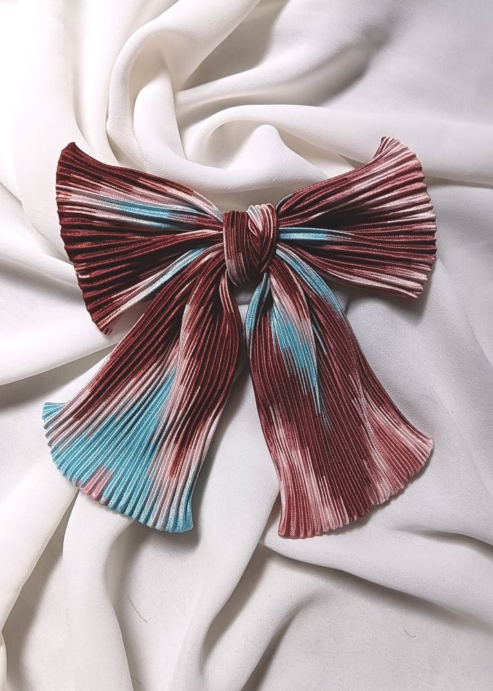 Pleated Bow Clip 🎀 +Free Scrunchie