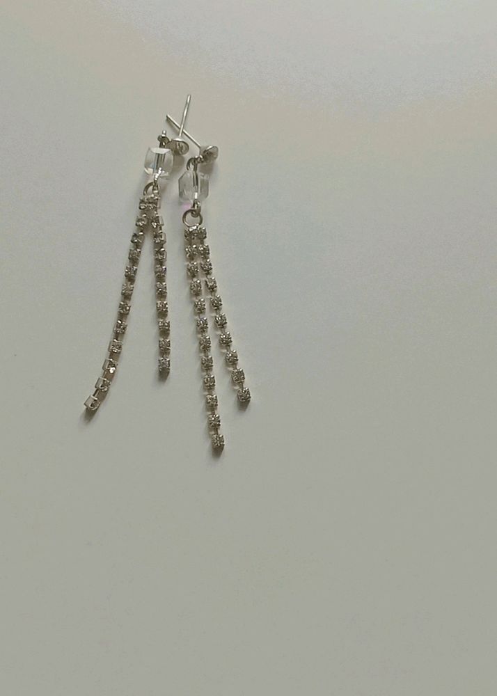 Stylish Diamond Chain Earrings