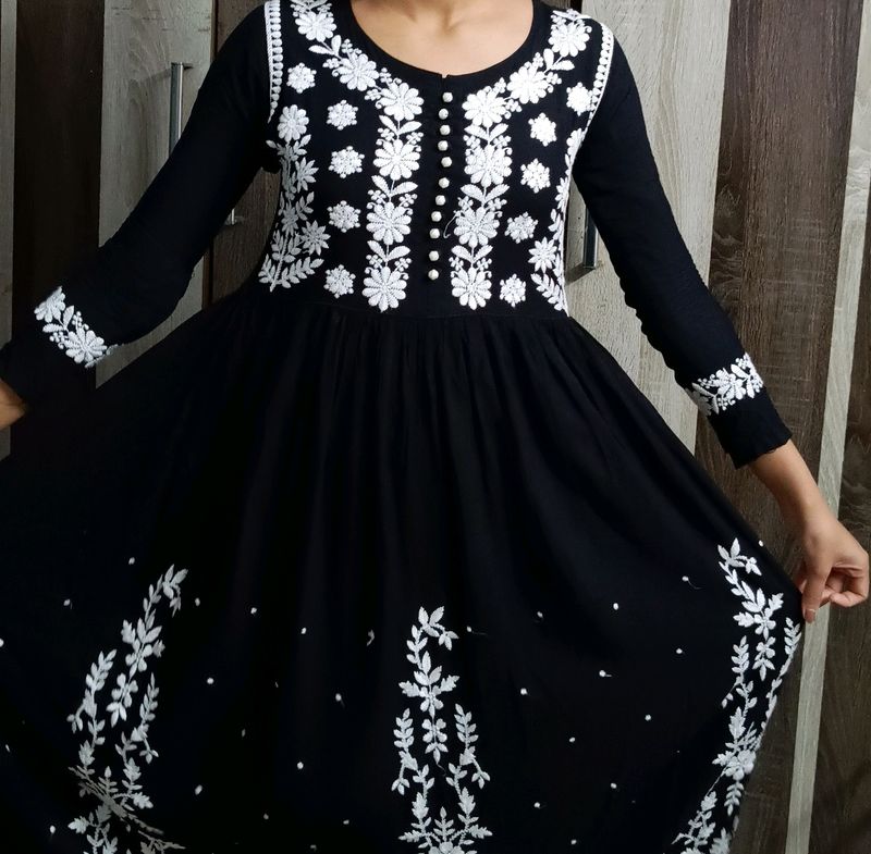 A  Black Chiknari Gown.