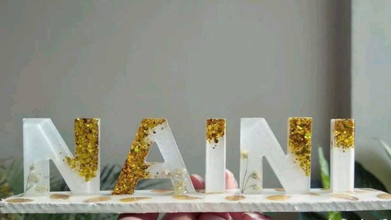 Resin Art Handmade Customised Name Stand