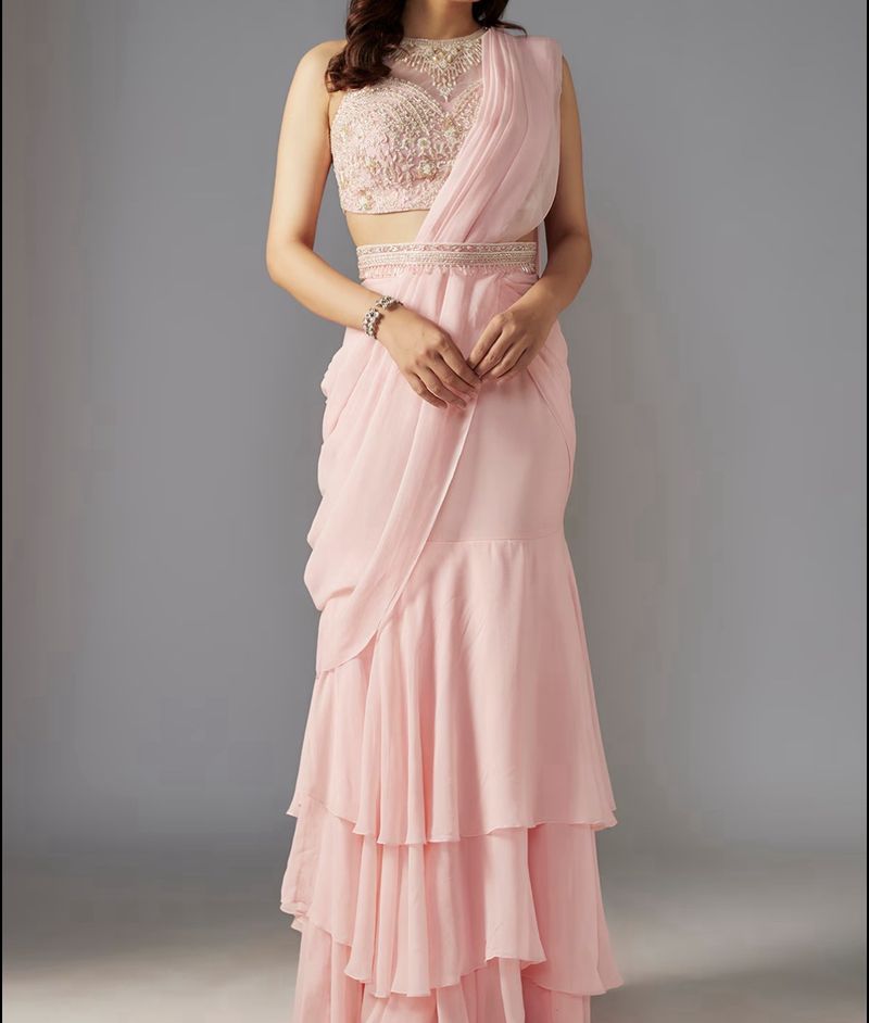 Ruffle Saree