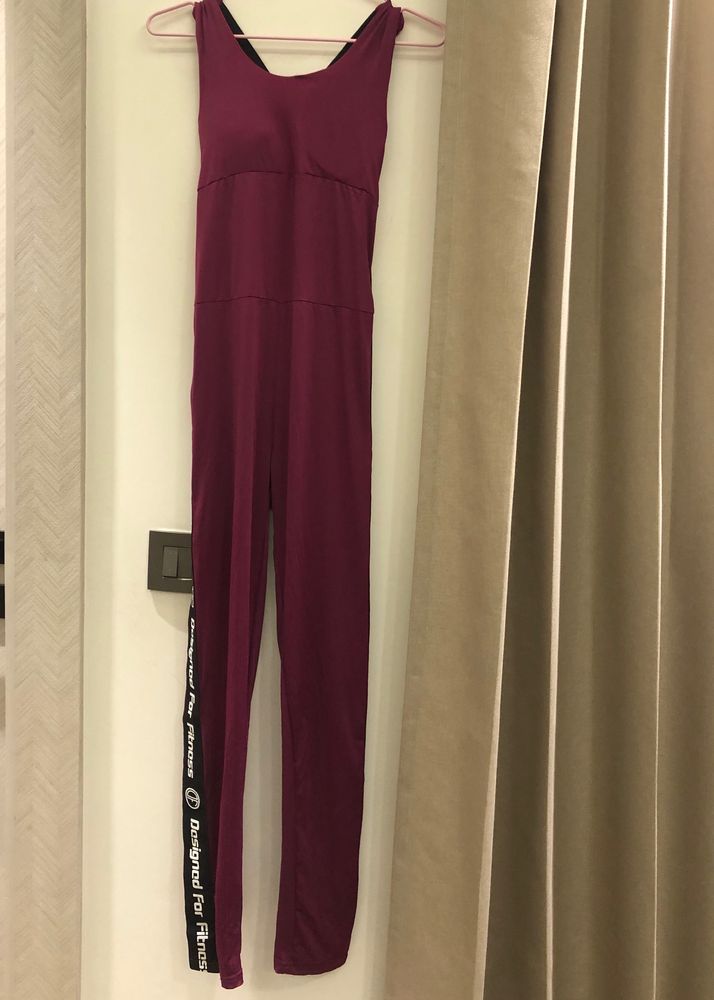 Backless Jumpsuit Purple