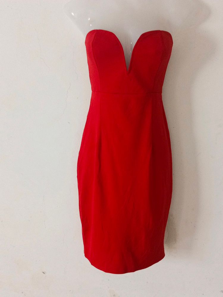 HOT RED CORSET BODYCON