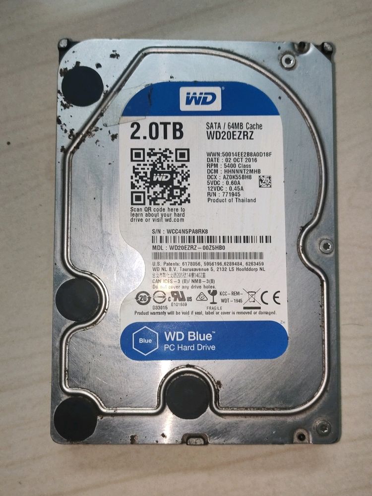 2 TB Wd Blue Pc Hard Disk & Drive
