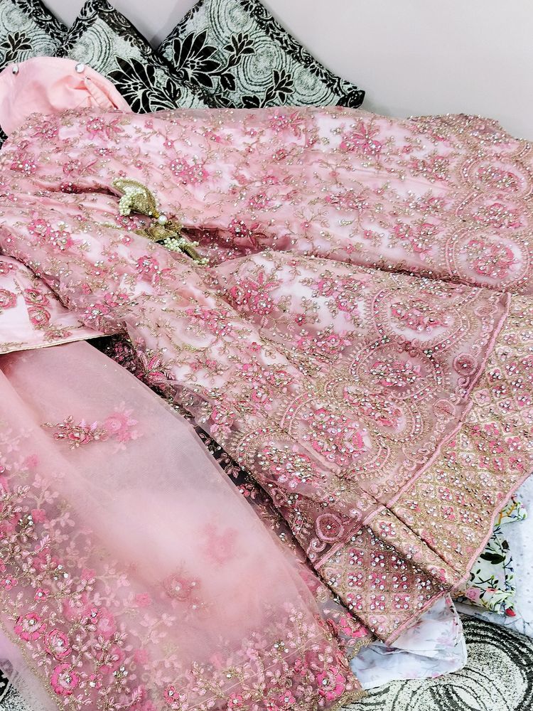 Peach Colour Lahenga