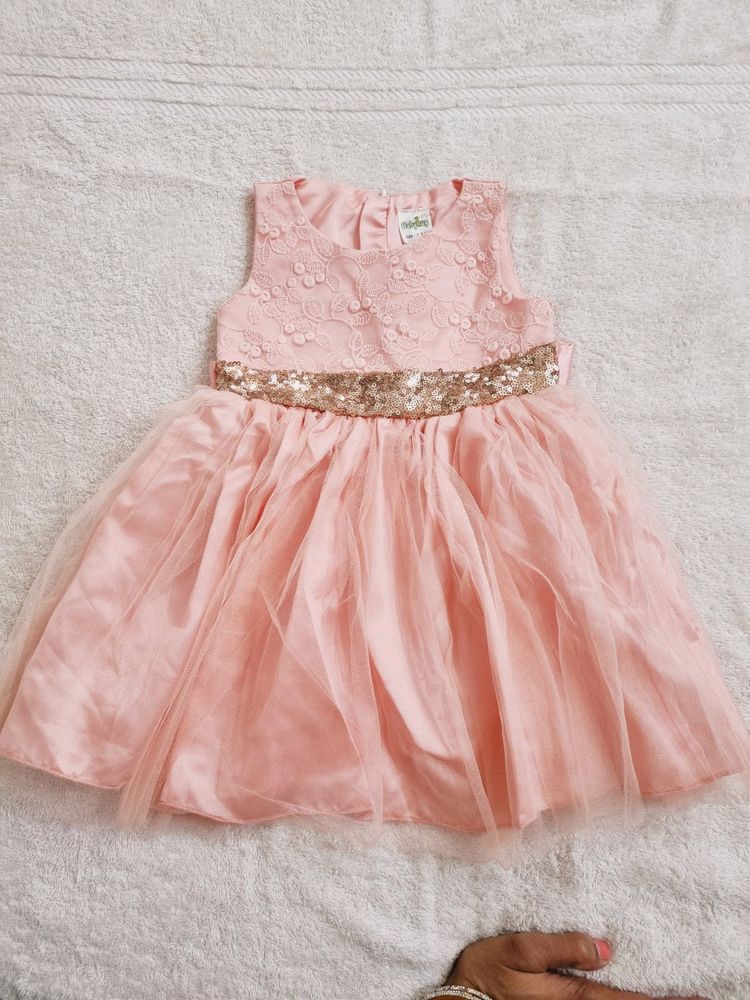 Party Pink Frock 2-3 Year