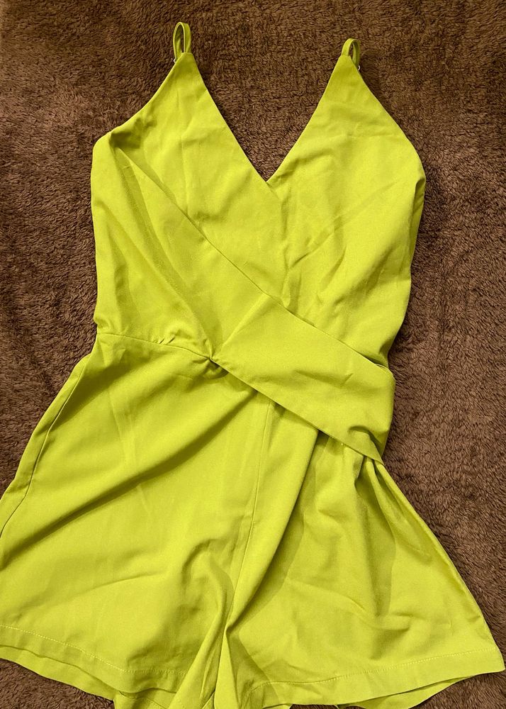 URBANIC Lime Green Play suit