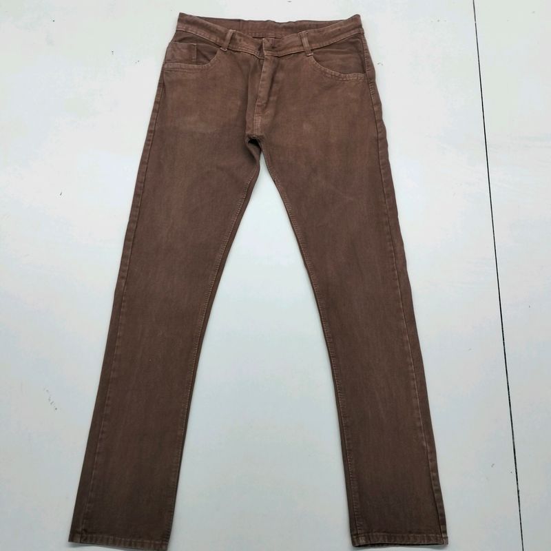 CHOCOLATE STRAIGHT FIT JEANS FOR MEN