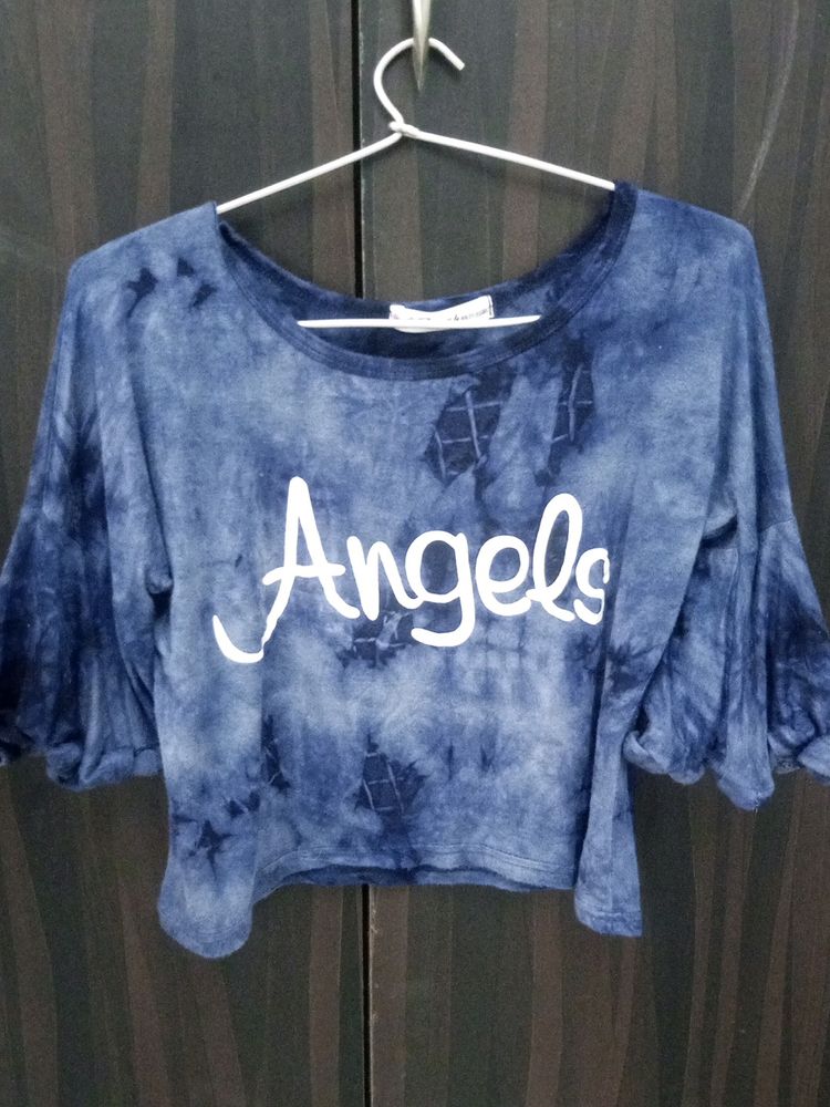 ANGELS BLUE CROP TOP (CASH ONLY)