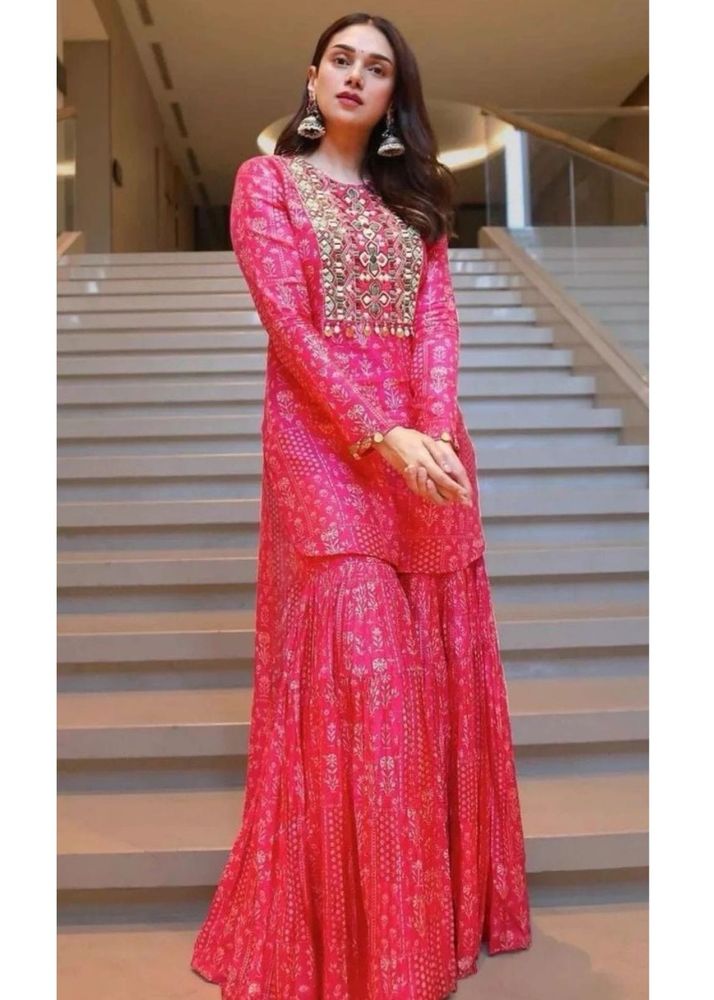 Pink Palazzo Suit Set