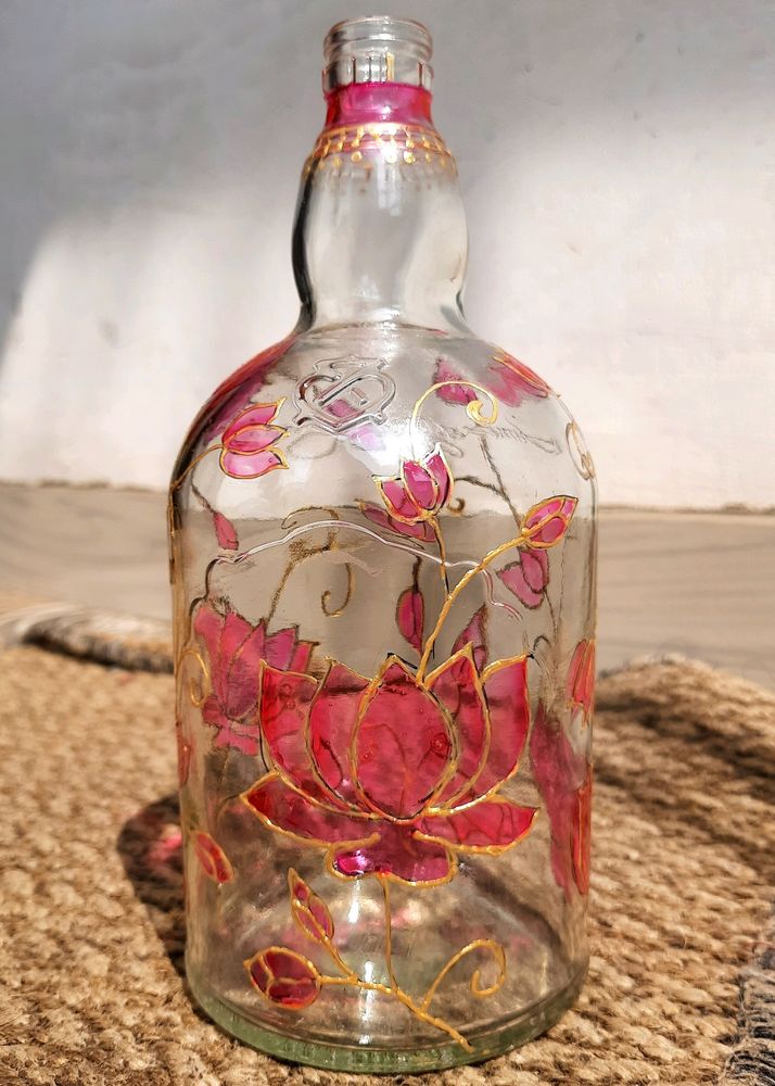 Lotus Bloom Light Bottle Art