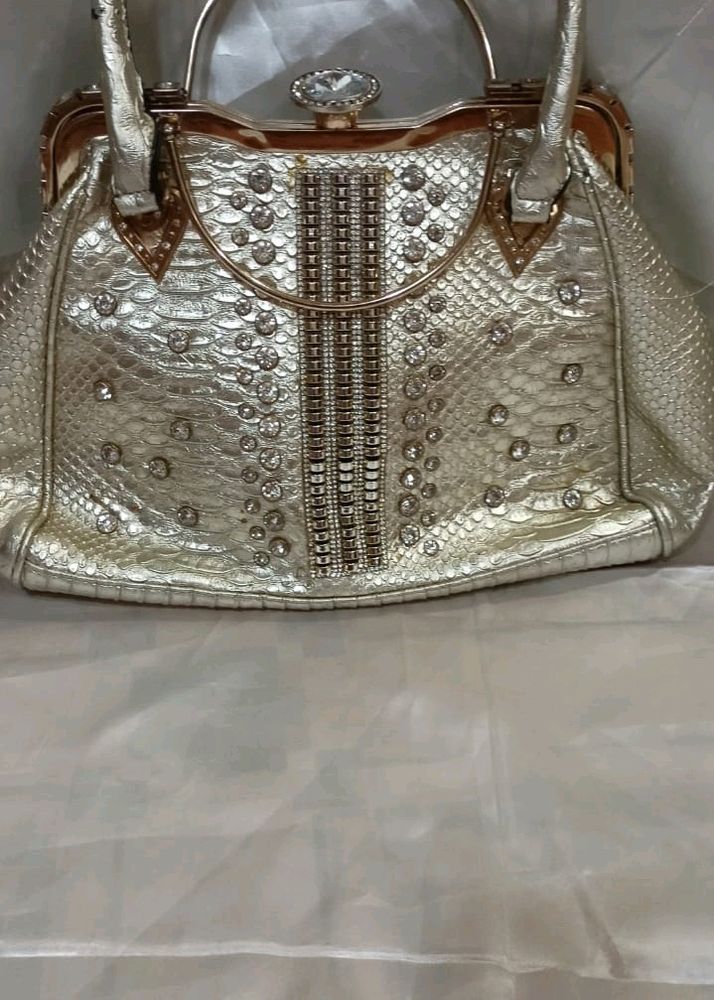 Diamond Golden Hand Bag