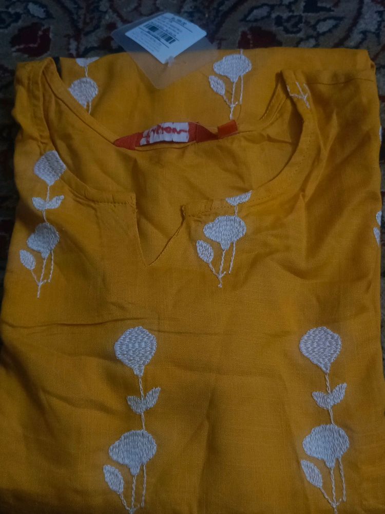 Kurti With Embroidery Work