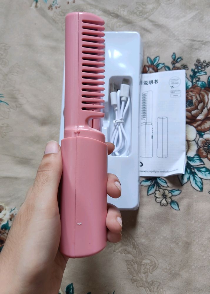 Comb Hair Straightener Rechargeable