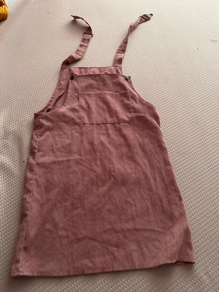 Dungaree Style Dress With Buckles