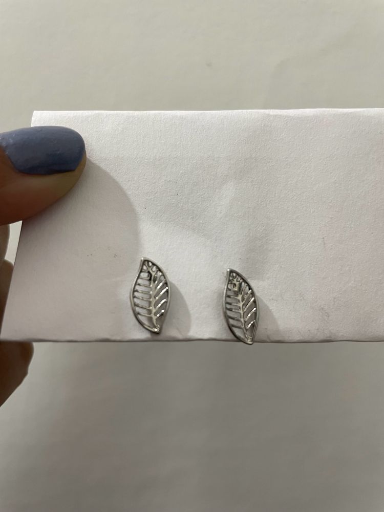 Silver Leaf Earrings