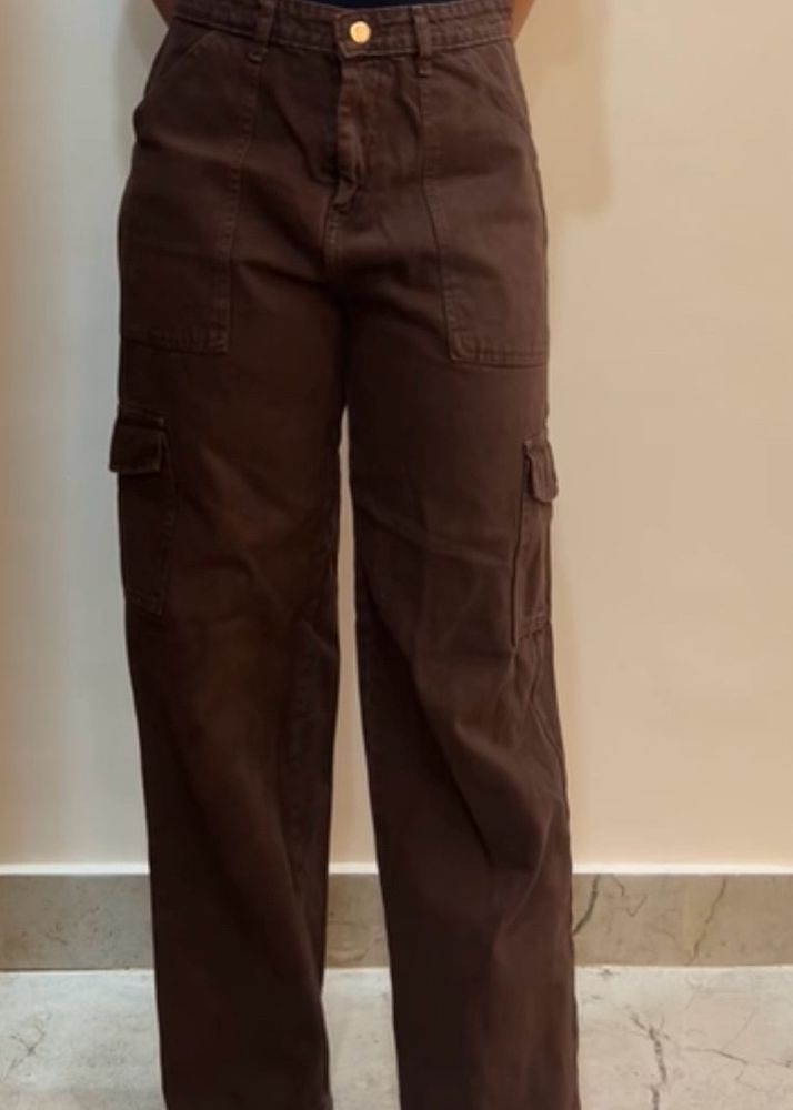 Brown Cargo Jeans