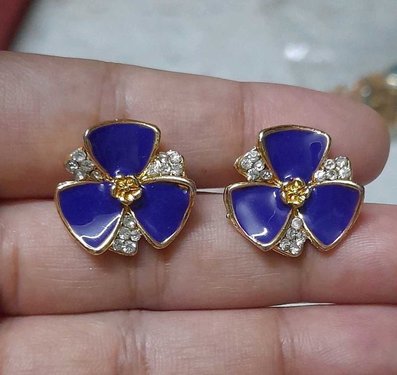 Violet Stone Studs