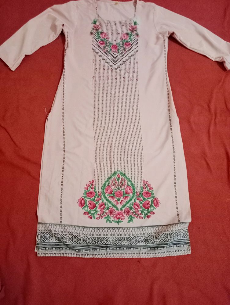 Vamsi Geometric Printied Straight Kurta