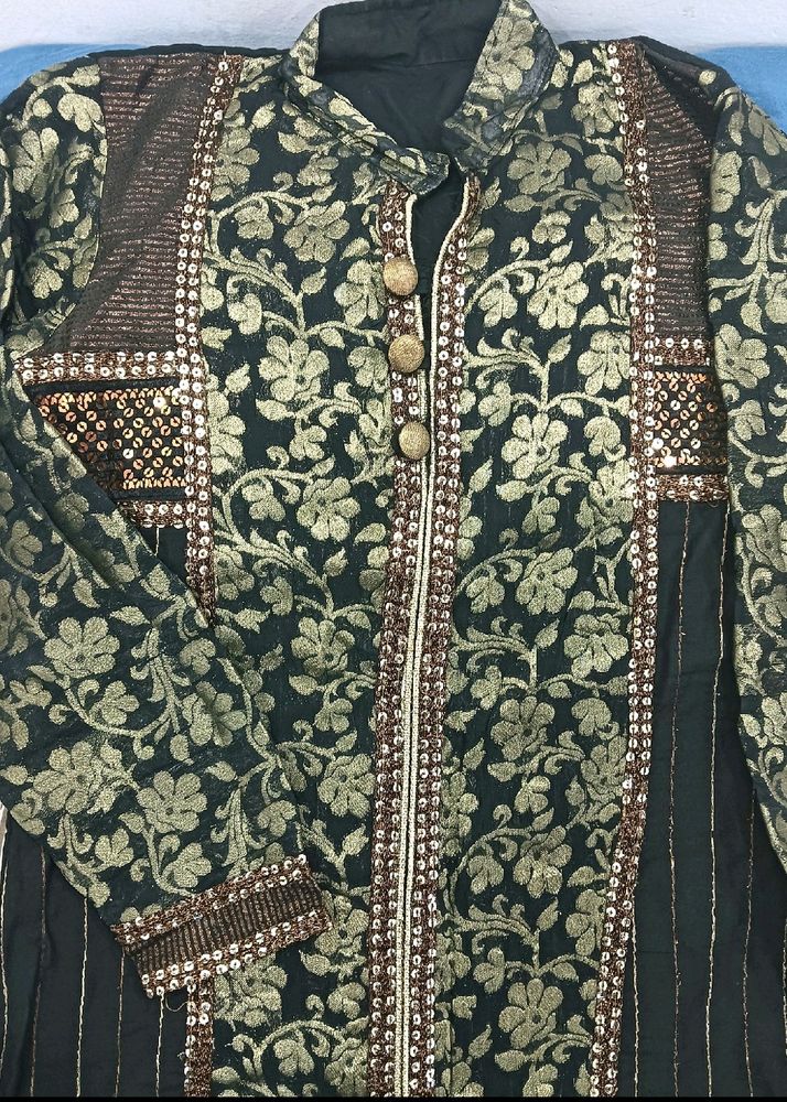 Black And Gold Kurta .