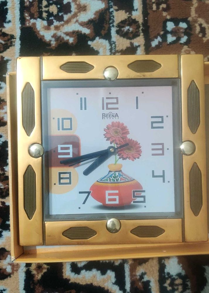 Golden Wall Clock