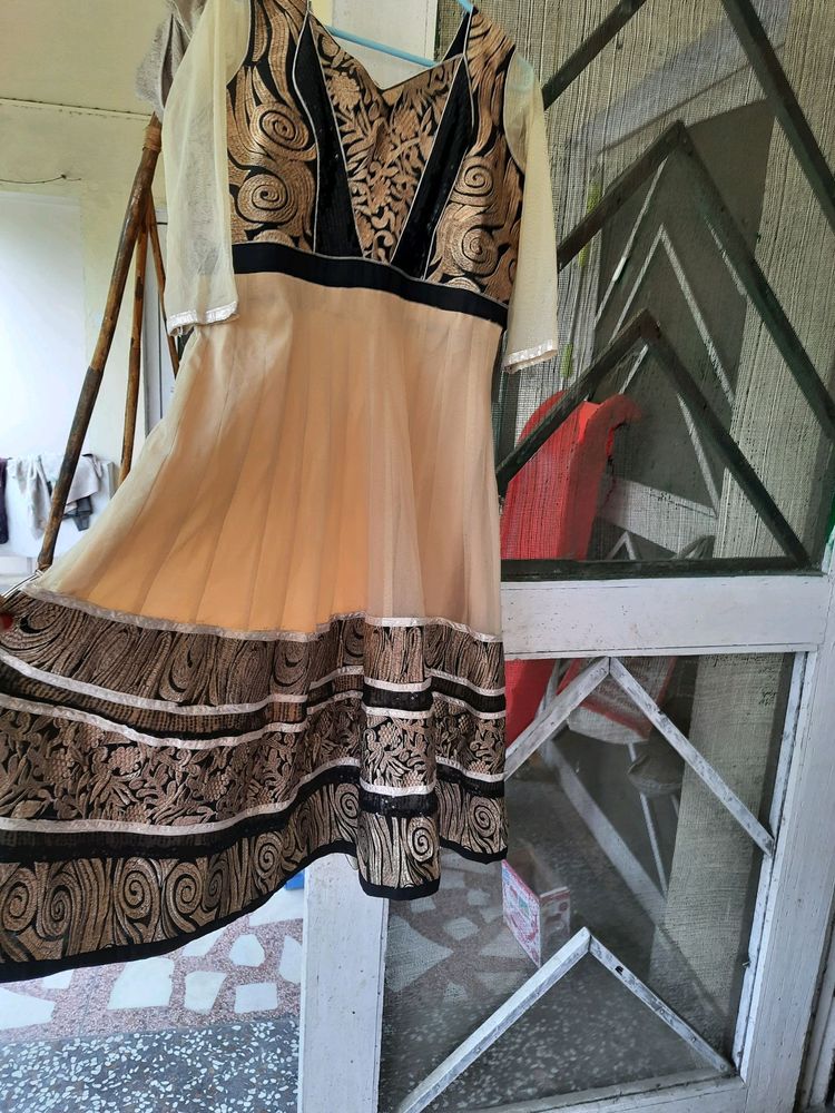 net anarkali suit