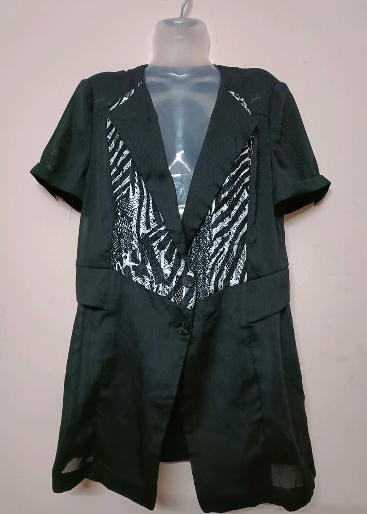 Black Colour Long Top Shirt (Women's)