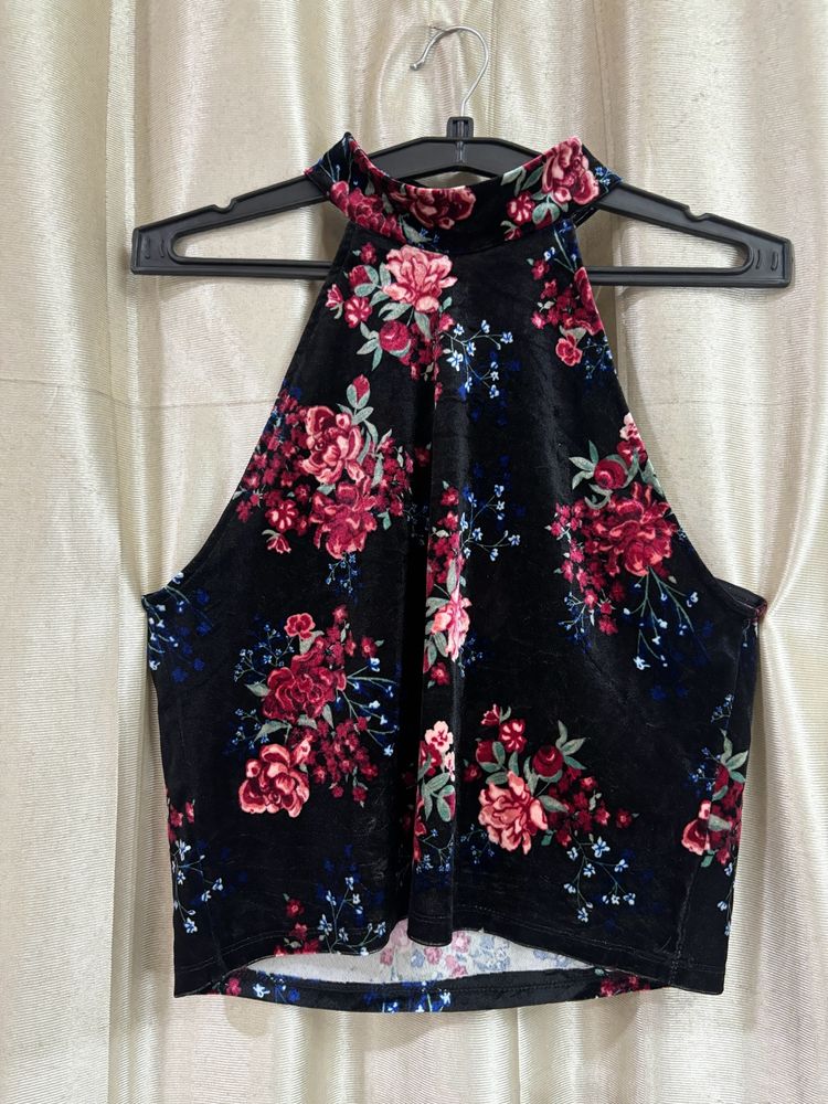 Velvet Floral Top