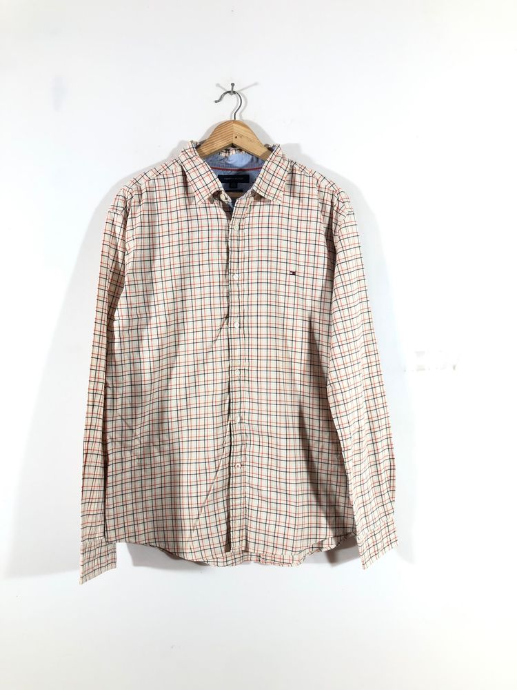 Beige Checked Shirt(Men’s)