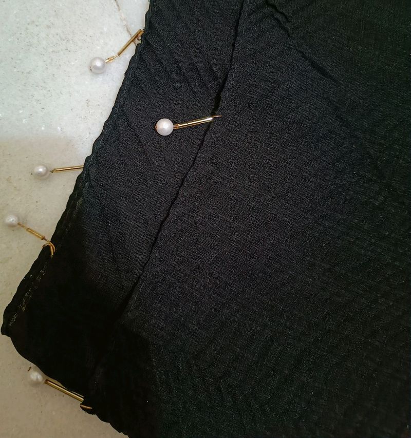 Plain Black Dupatta