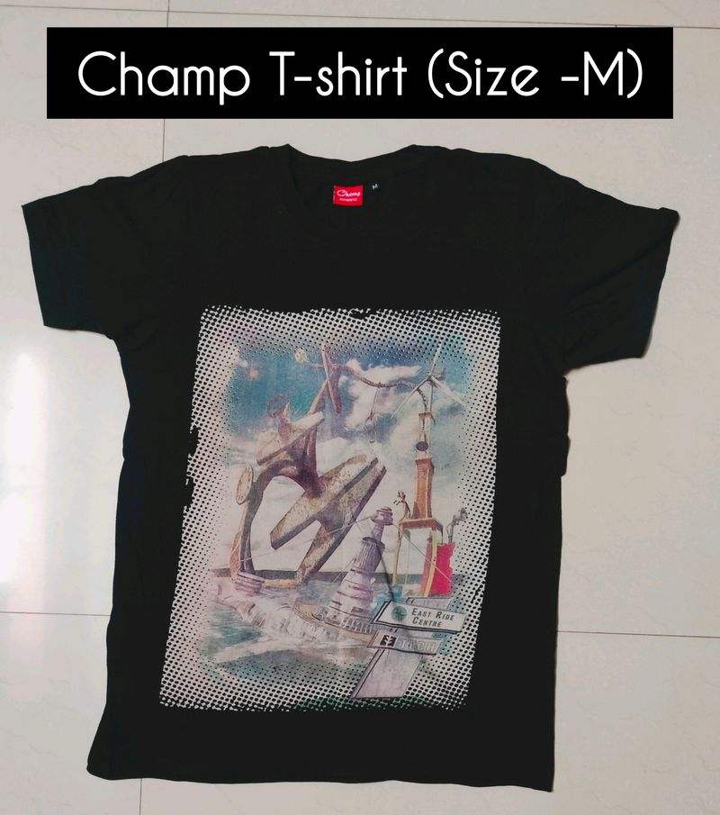 Champ Brand Black T-shirt