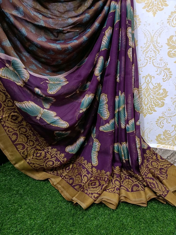 Chiffon Brasso Saree