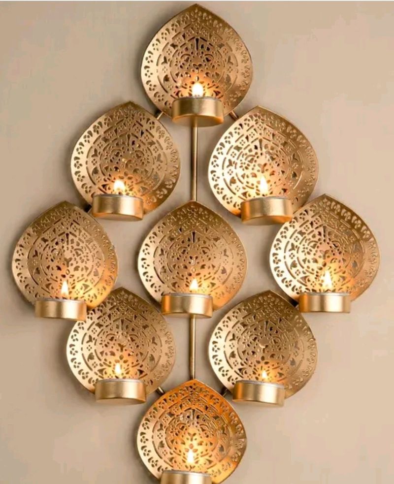 Tealight Light Weight Craved Metal Holder