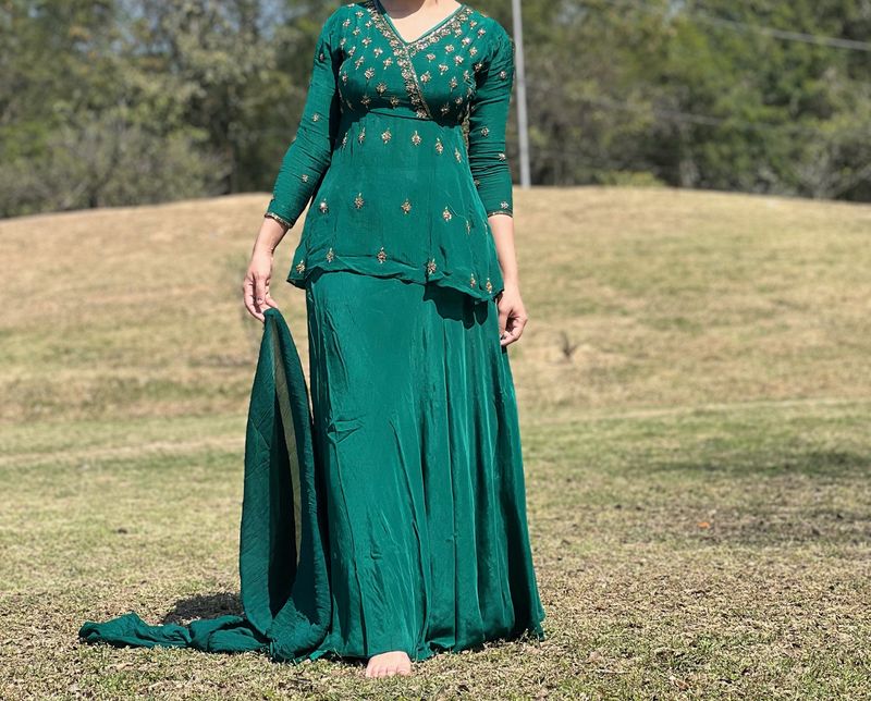 Green Party Wear Dress