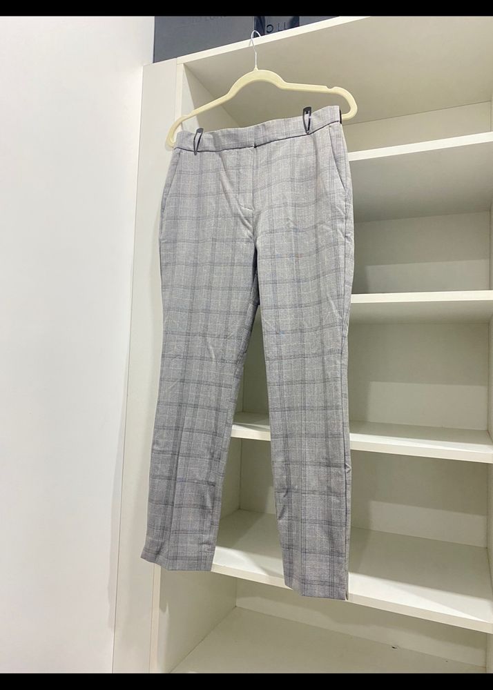 Zara Checkered Tailored Trousers