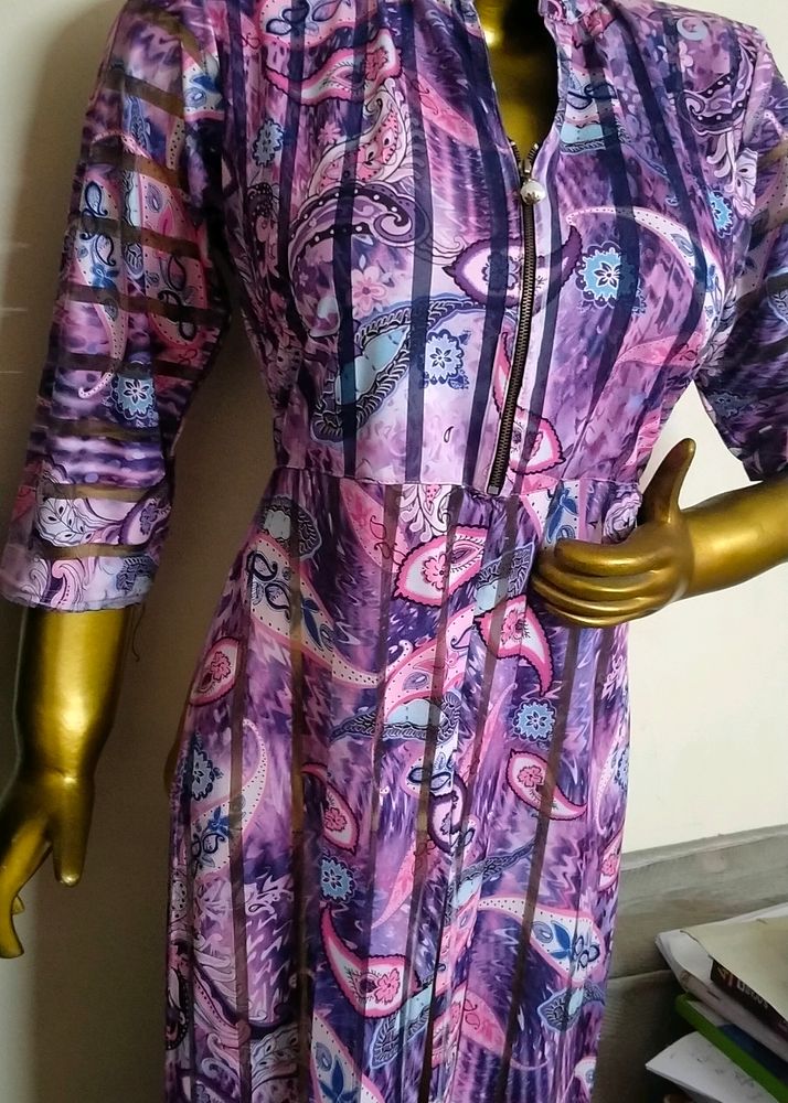 Purple Slit Kurta