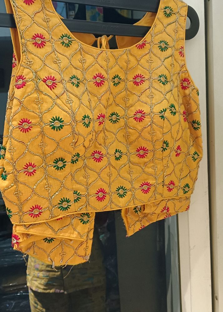 Padded Mustard Yellow Blouse .