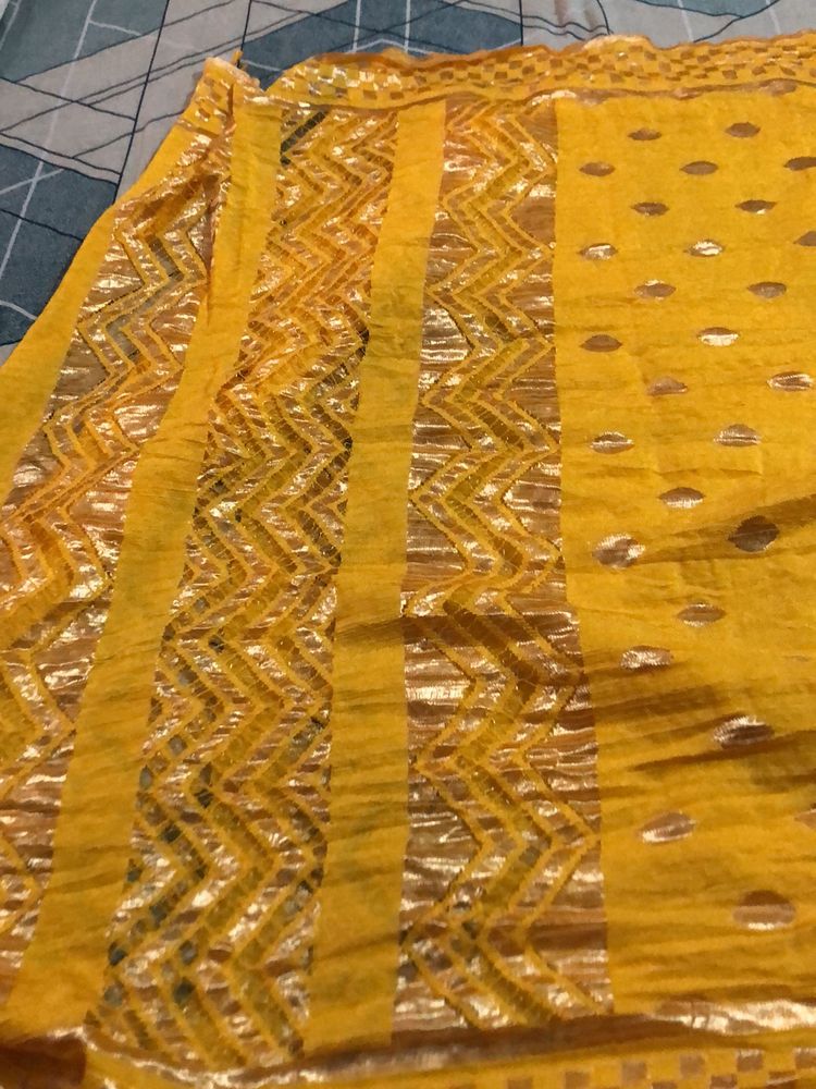 Mustard Yellow Duppata