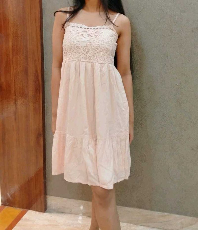 Peach Lace Dress