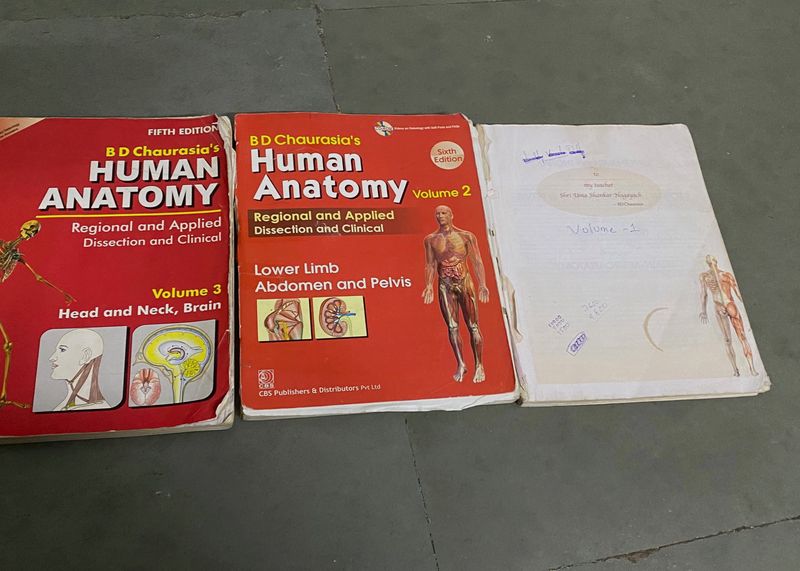 BD Chaurasia’s Human Anatomy Volume 1,2,3